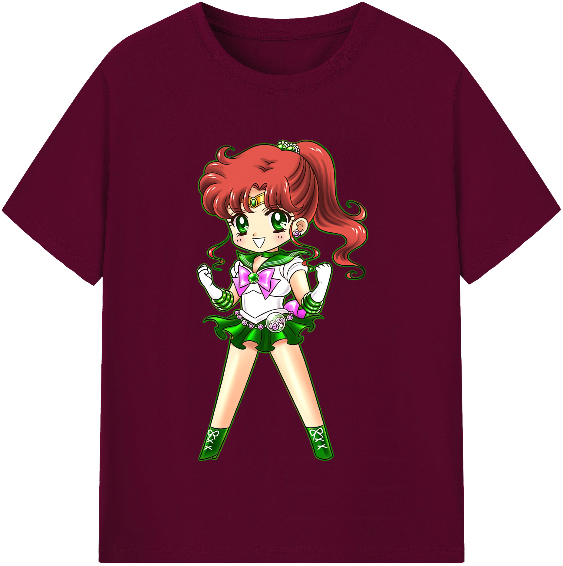 （画像用） 美少女戦士セーラームーン 木野 まこと きの まこと Sailor Moon Kino Makoto （セーラージュピター；Sailor Jupiter） レディースカジュアルプリントTシャツ（綿100％）